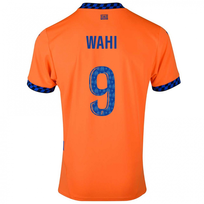 Niño Camiseta Elye Wahi #9 Naranja Azul Oscuro Equipación Tercera 2024/25 La Camisa Argentina