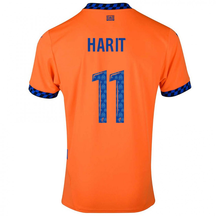 Niño Camiseta Amine Harit #11 Naranja Azul Oscuro Equipación Tercera 2024/25 La Camisa Argentina