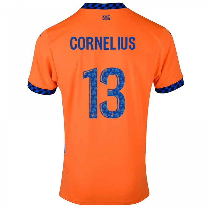 Niño Camiseta Derek Cornelius #13 Naranja Azul Oscuro Equipación Tercera 2024/25 La Camisa Argentina