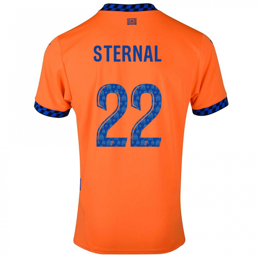 Niño Camiseta Enzo Sternal #22 Naranja Azul Oscuro Equipación Tercera 2024/25 La Camisa Argentina