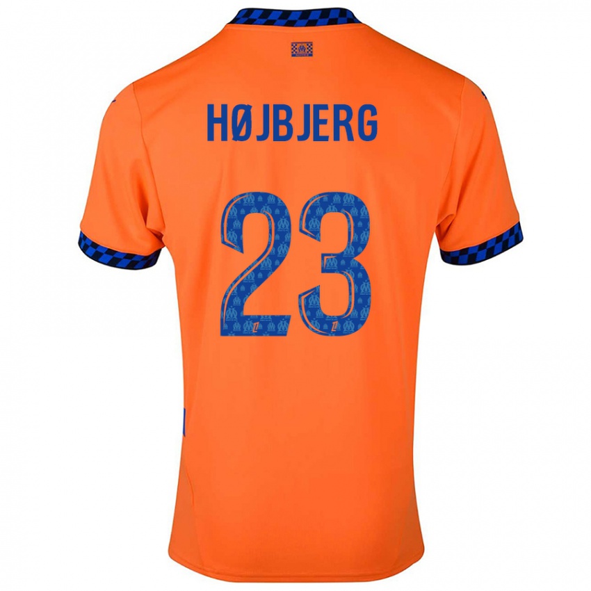 Niño Camiseta Pierre Emile Hojbjerg #23 Naranja Azul Oscuro Equipación Tercera 2024/25 La Camisa Argentina