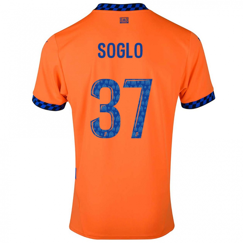 Niño Camiseta Emran Soglo #37 Naranja Azul Oscuro Equipación Tercera 2024/25 La Camisa Argentina