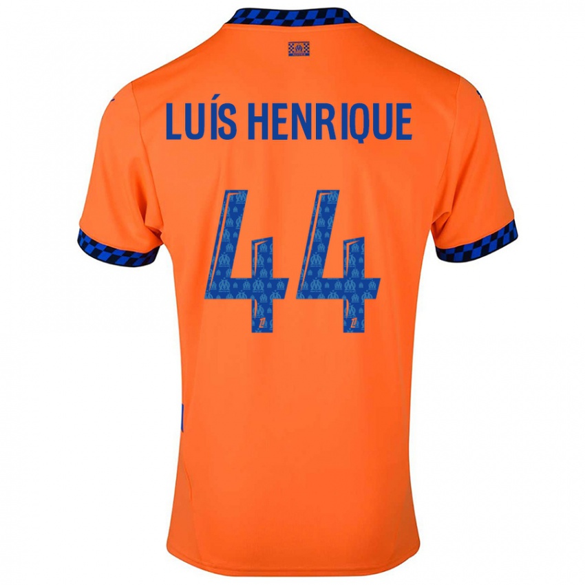 Niño Camiseta Luis Henrique #44 Naranja Azul Oscuro Equipación Tercera 2024/25 La Camisa Argentina