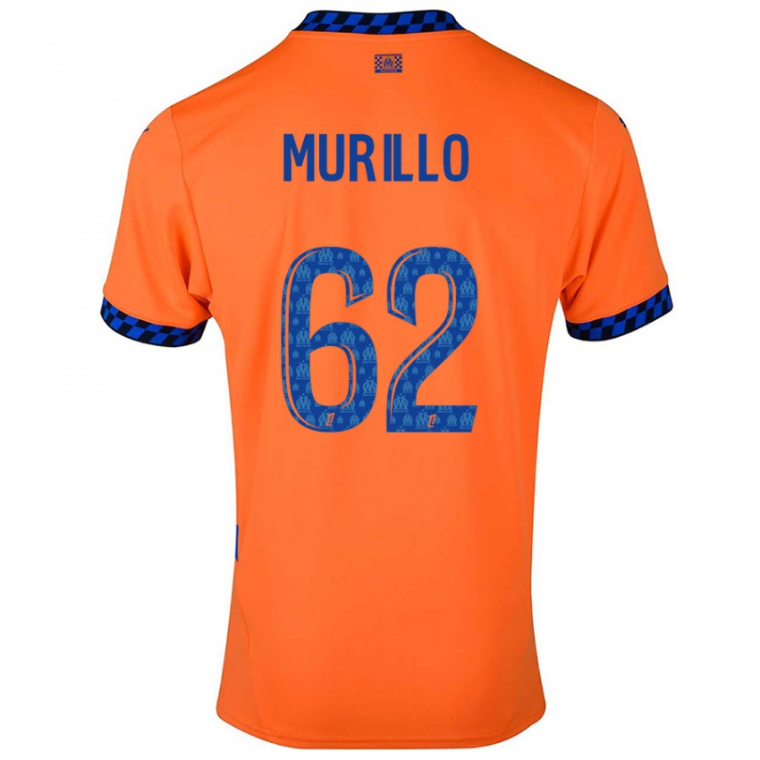 Niño Camiseta Amir Murillo #62 Naranja Azul Oscuro Equipación Tercera 2024/25 La Camisa Argentina