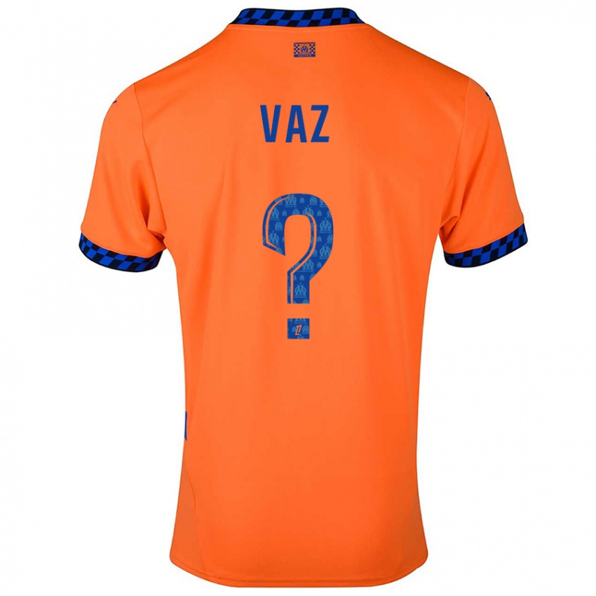 Niño Camiseta Robinio Vaz #0 Naranja Azul Oscuro Equipación Tercera 2024/25 La Camisa Argentina