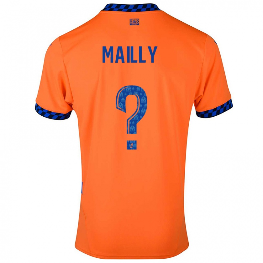 Niño Camiseta Evan Mailly #0 Naranja Azul Oscuro Equipación Tercera 2024/25 La Camisa Argentina