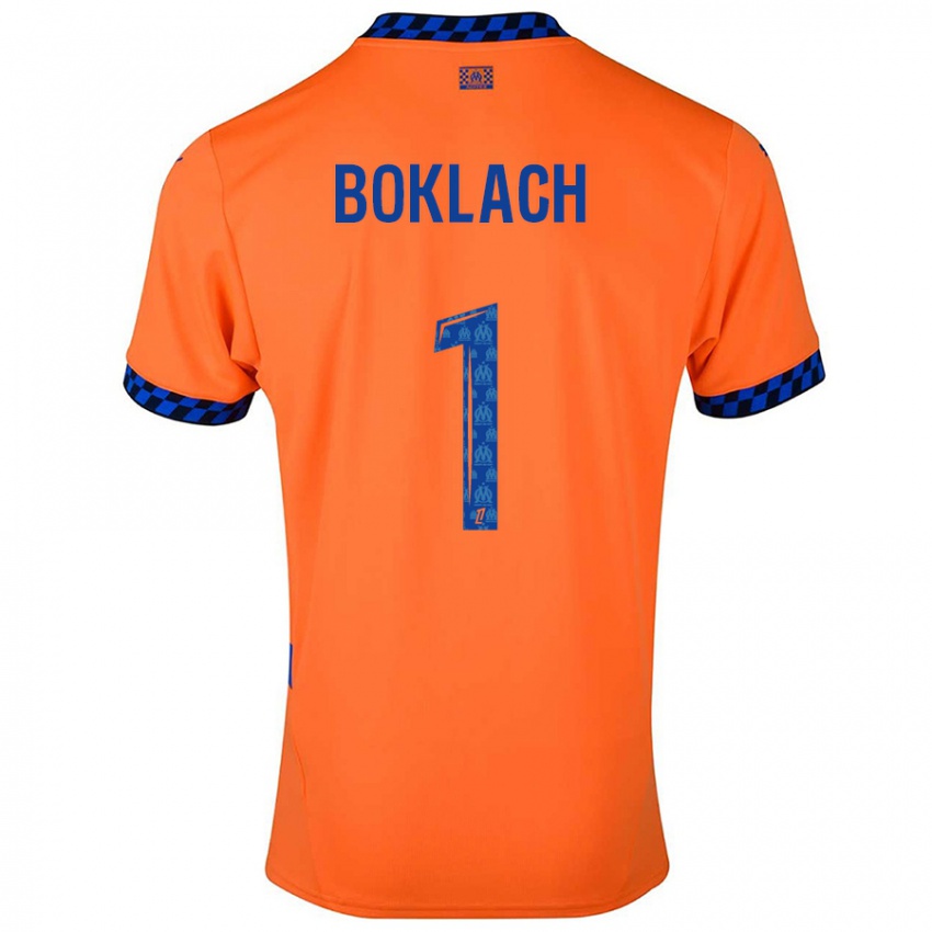 Niño Camiseta Kateryna Boklach #1 Naranja Azul Oscuro Equipación Tercera 2024/25 La Camisa Argentina