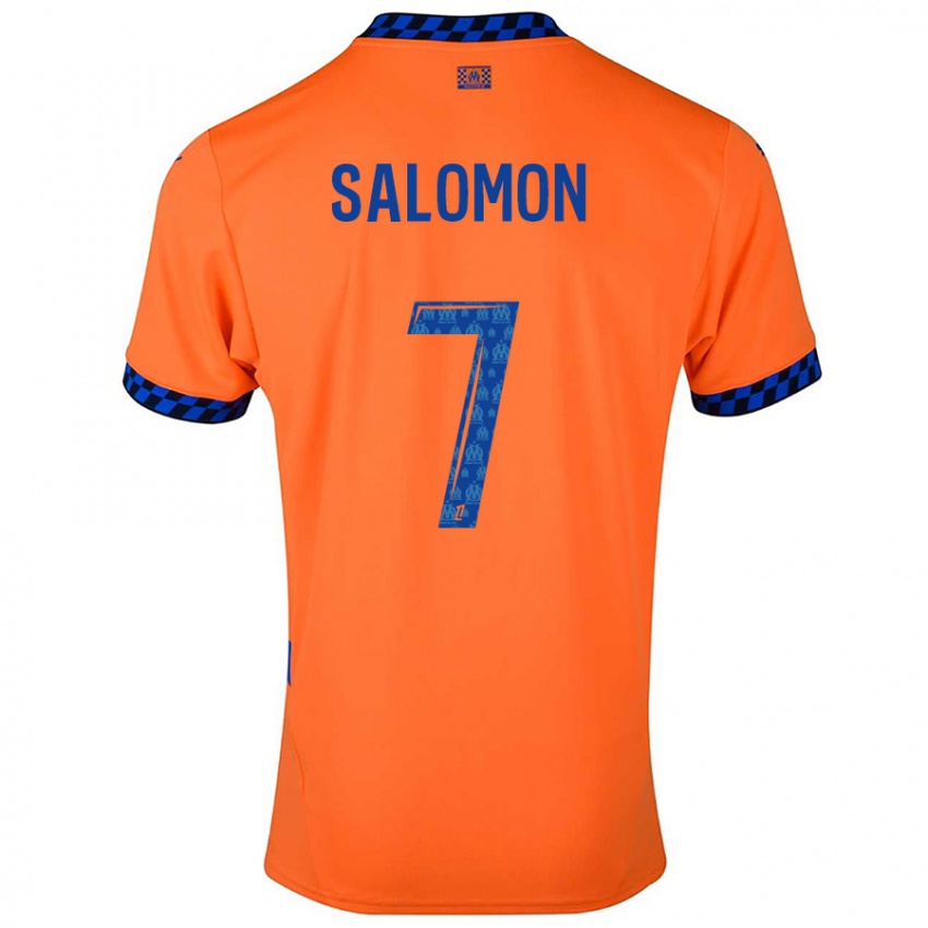 Niño Camiseta Maëva Salomon #7 Naranja Azul Oscuro Equipación Tercera 2024/25 La Camisa Argentina