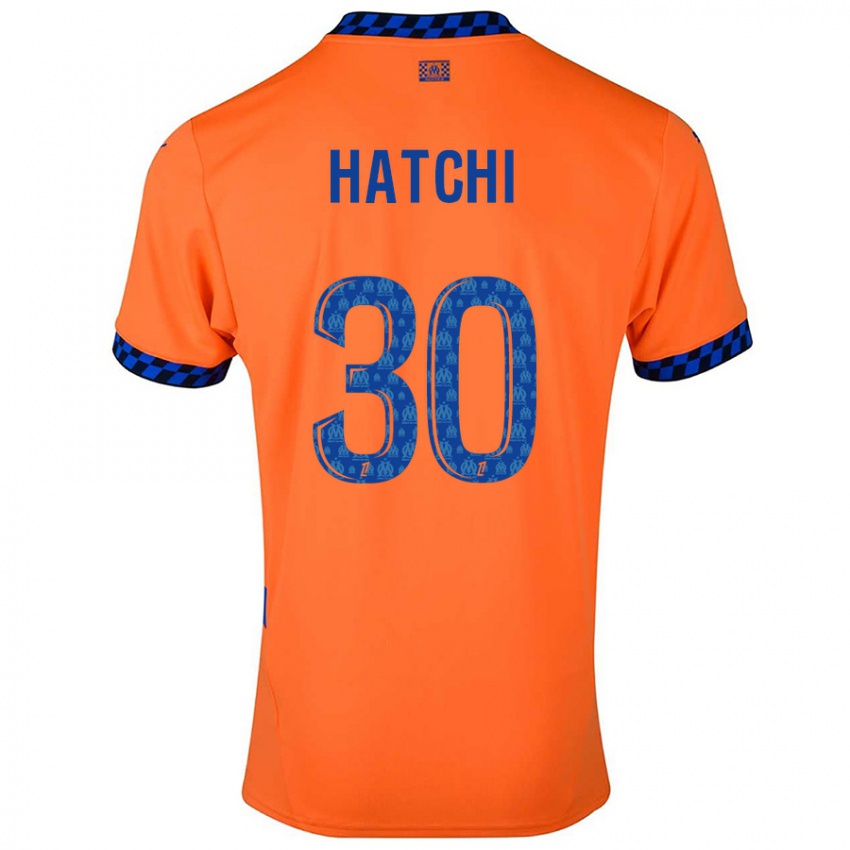 Niño Camiseta Anaïs Hatchi #30 Naranja Azul Oscuro Equipación Tercera 2024/25 La Camisa Argentina