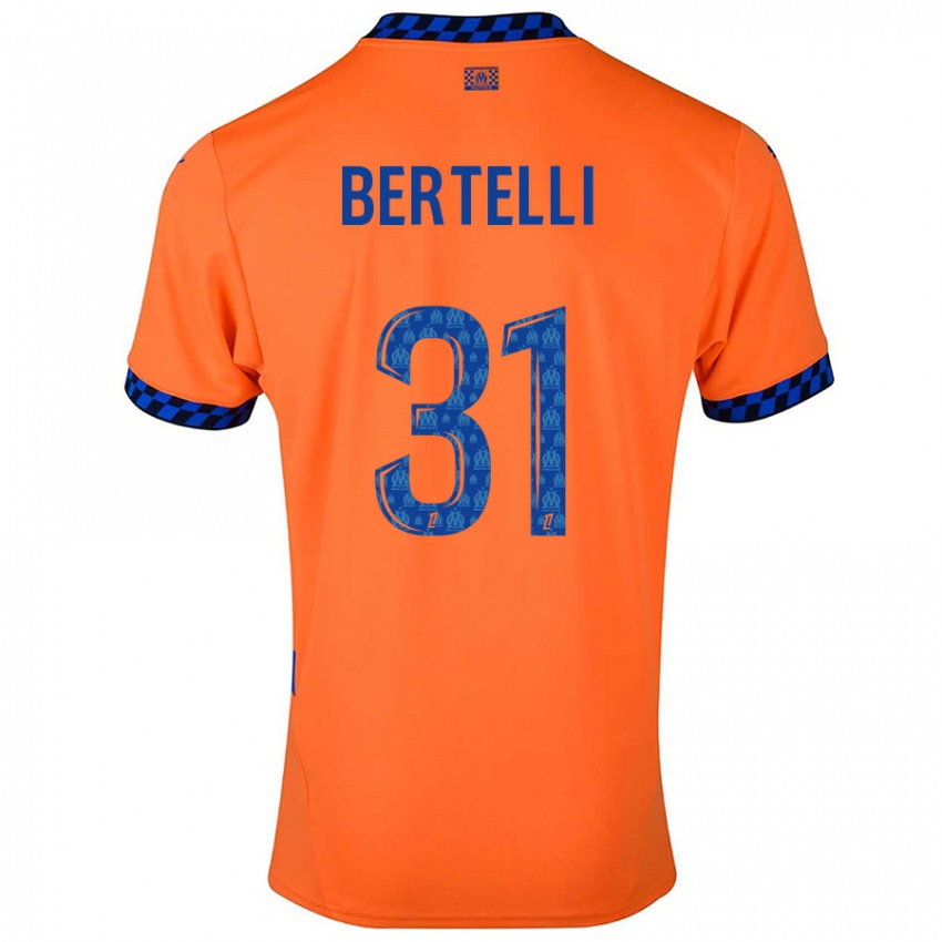 Niño Camiseta Ugo Bertelli #31 Naranja Azul Oscuro Equipación Tercera 2024/25 La Camisa Argentina