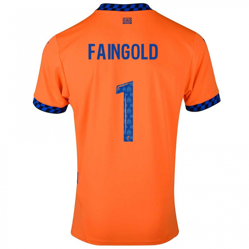 Niño Camiseta Abbie Faingold #1 Naranja Azul Oscuro Equipación Tercera 2024/25 La Camisa Argentina