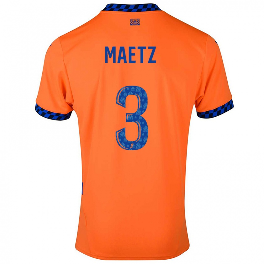 Niño Camiseta Agathe Maetz #3 Naranja Azul Oscuro Equipación Tercera 2024/25 La Camisa Argentina