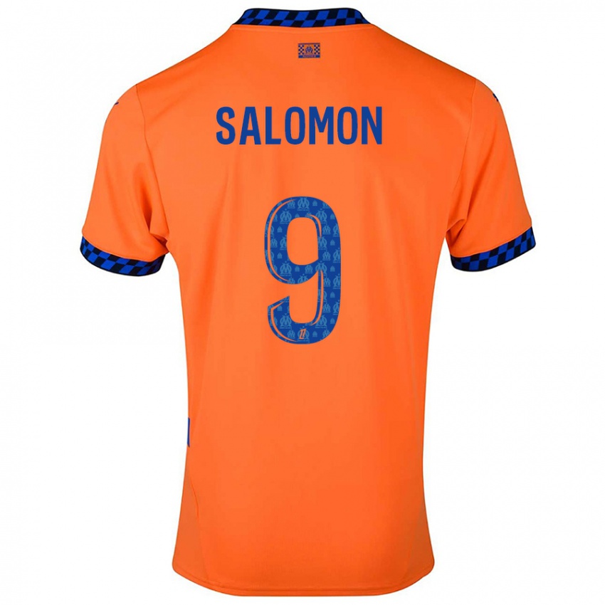 Niño Camiseta Maeva Salomon #9 Naranja Azul Oscuro Equipación Tercera 2024/25 La Camisa Argentina