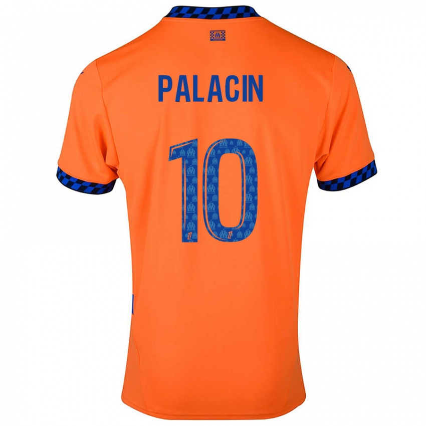 Niño Camiseta Sara Palacin #10 Naranja Azul Oscuro Equipación Tercera 2024/25 La Camisa Argentina