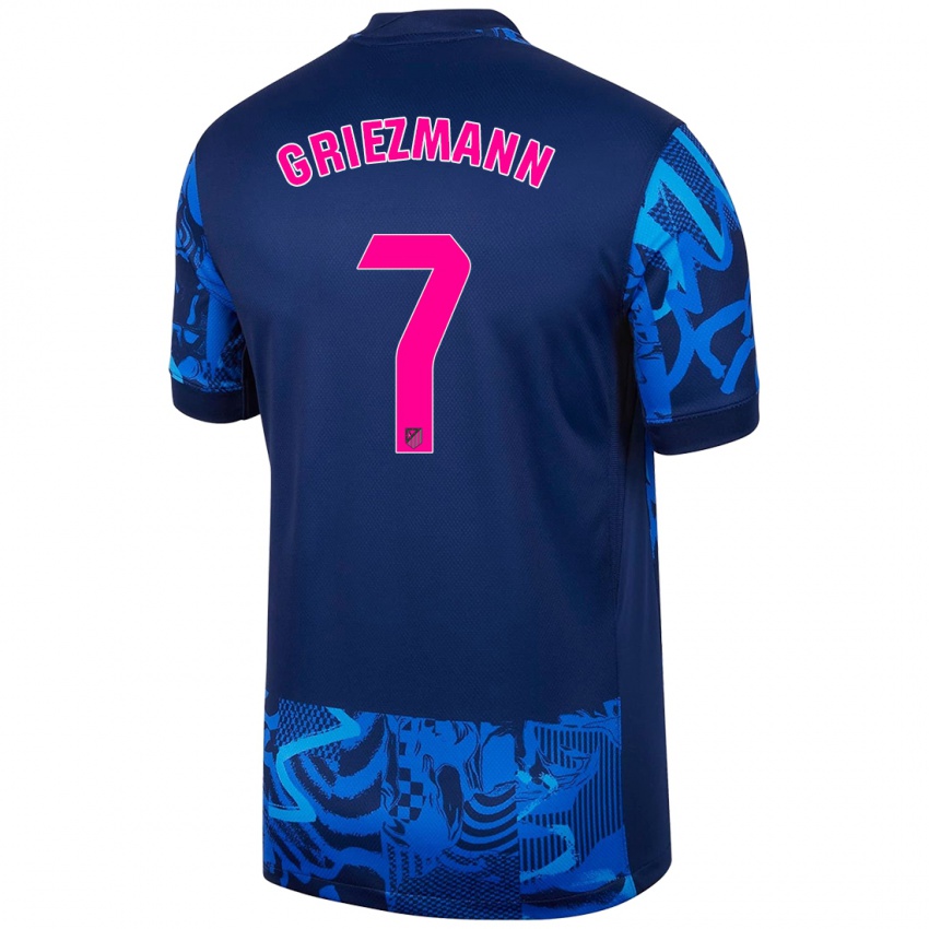 Niño Camiseta Antoine Griezmann #7 Azul Real Equipación Tercera 2024/25 La Camisa Argentina