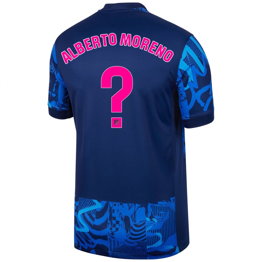 Niño Camiseta Alberto Moreno #0 Azul Real Equipación Tercera 2024/25 La Camisa Argentina