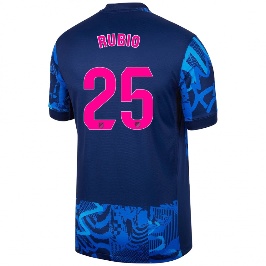 Niño Camiseta Daniel Rubio #25 Azul Real Equipación Tercera 2024/25 La Camisa Argentina