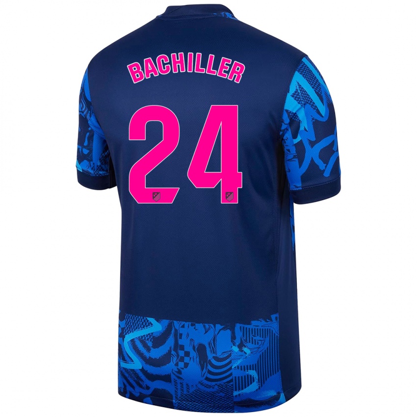 Niño Camiseta Iker Bachiller #24 Azul Real Equipación Tercera 2024/25 La Camisa Argentina