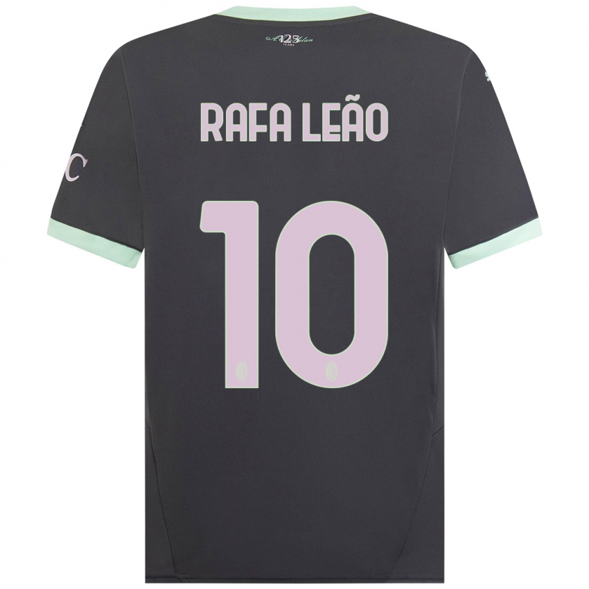 Niño Camiseta Rafael Leao #10 Gris Equipación Tercera 2024/25 La Camisa Argentina