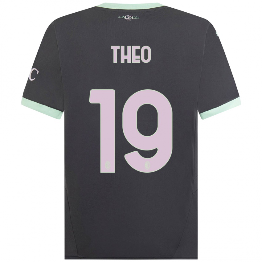 Niño Camiseta Theo Hernandez #19 Gris Equipación Tercera 2024/25 La Camisa Argentina