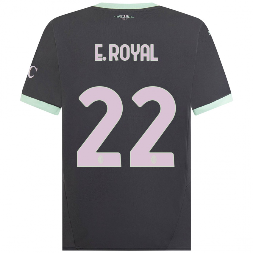 Niño Camiseta Emerson Royal #22 Gris Equipación Tercera 2024/25 La Camisa Argentina