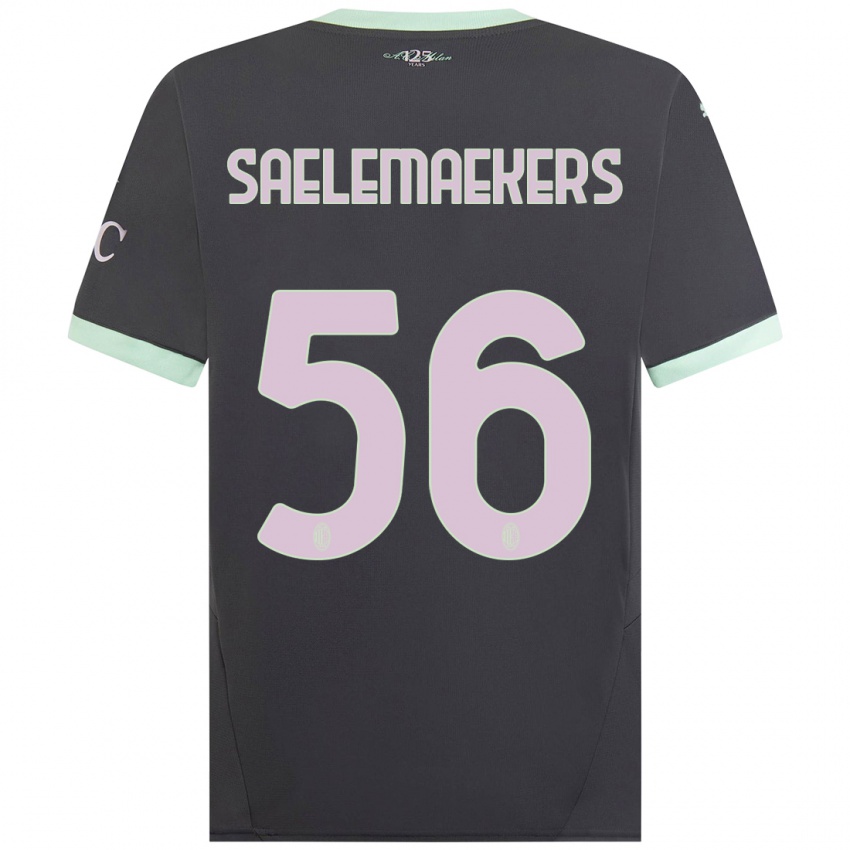 Niño Camiseta Alexis Saelemaekers #56 Gris Equipación Tercera 2024/25 La Camisa Argentina