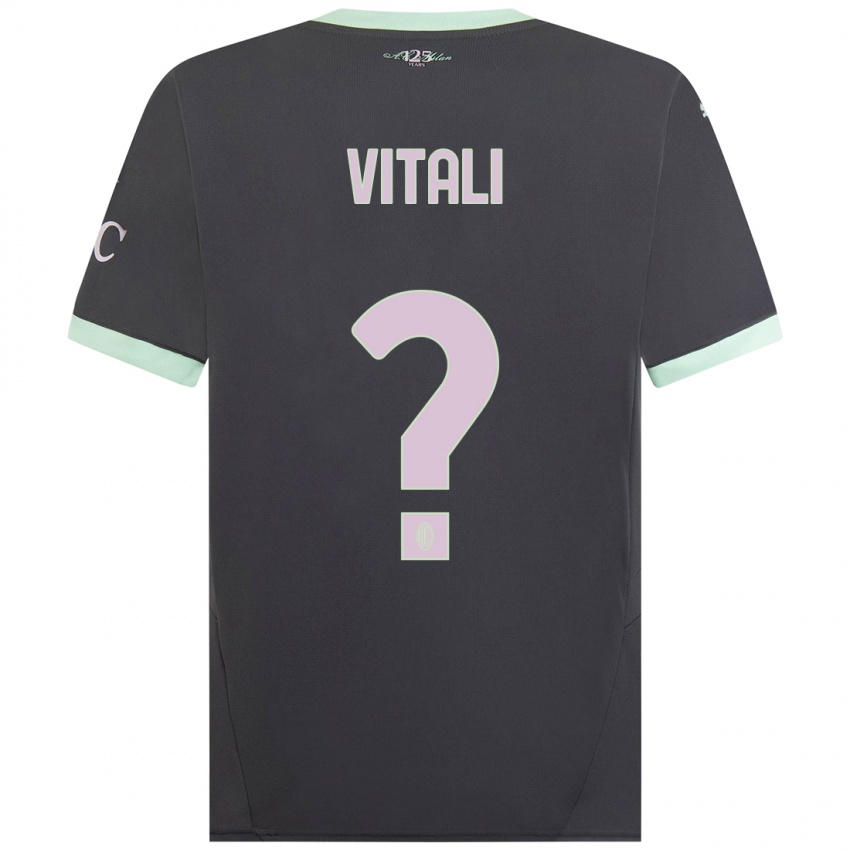 Niño Camiseta Michael Vitali #0 Gris Equipación Tercera 2024/25 La Camisa Argentina