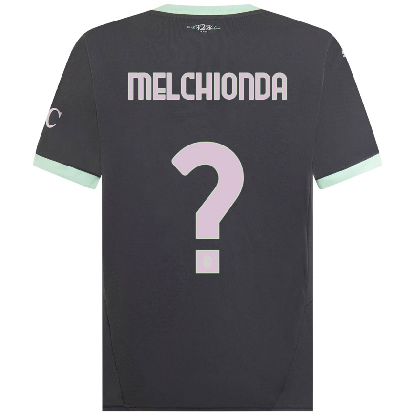 Niño Camiseta Marco Melchionda #0 Gris Equipación Tercera 2024/25 La Camisa Argentina