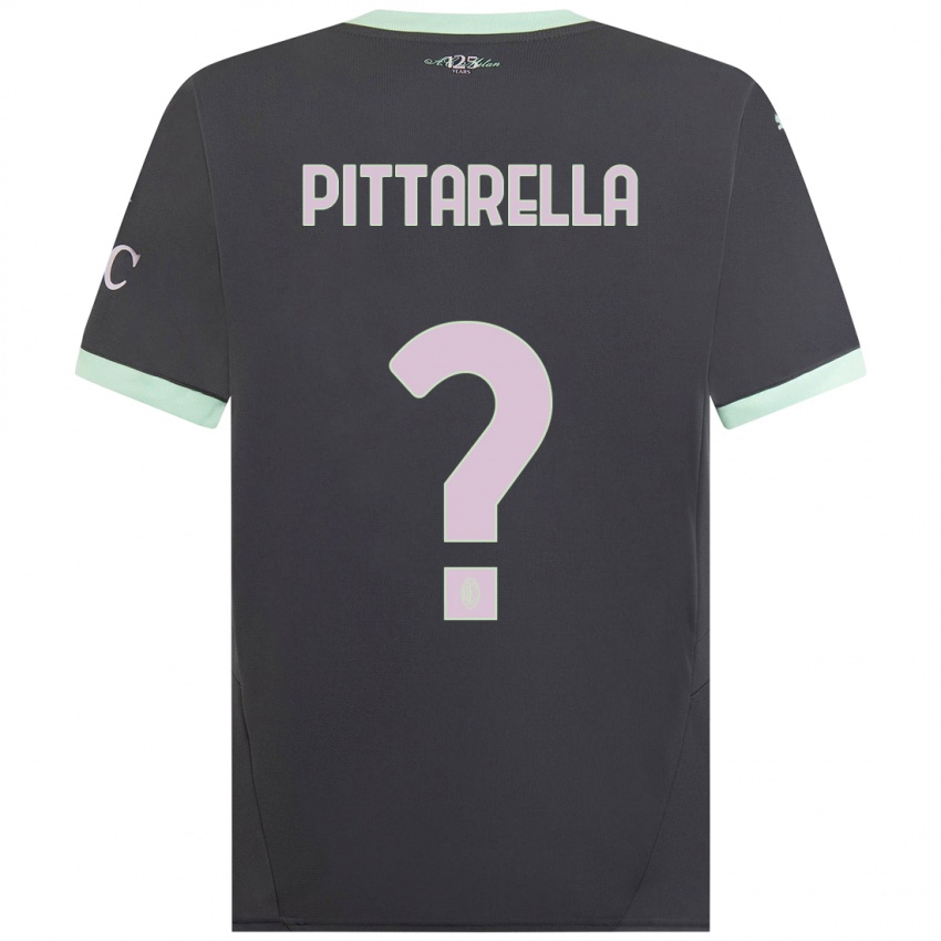 Niño Camiseta Matteo Pittarella #0 Gris Equipación Tercera 2024/25 La Camisa Argentina