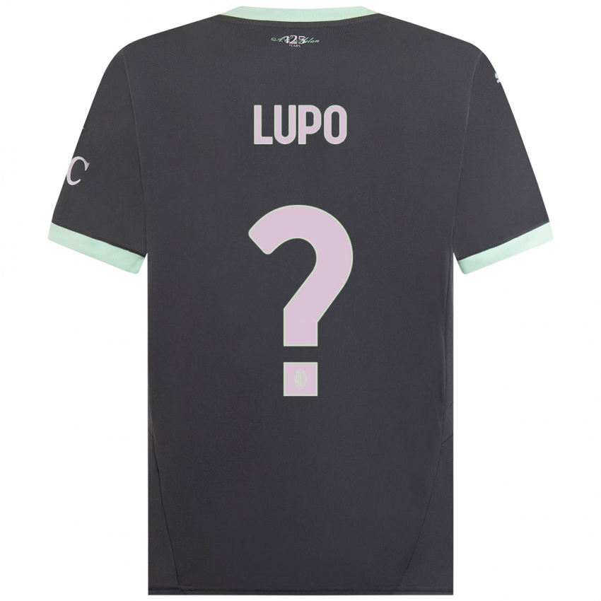 Niño Camiseta Simone Lupo #0 Gris Equipación Tercera 2024/25 La Camisa Argentina