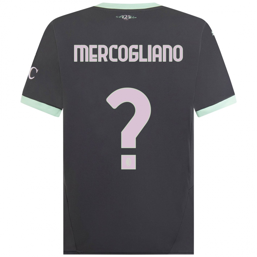 Niño Camiseta Mattia Mercogliano #0 Gris Equipación Tercera 2024/25 La Camisa Argentina