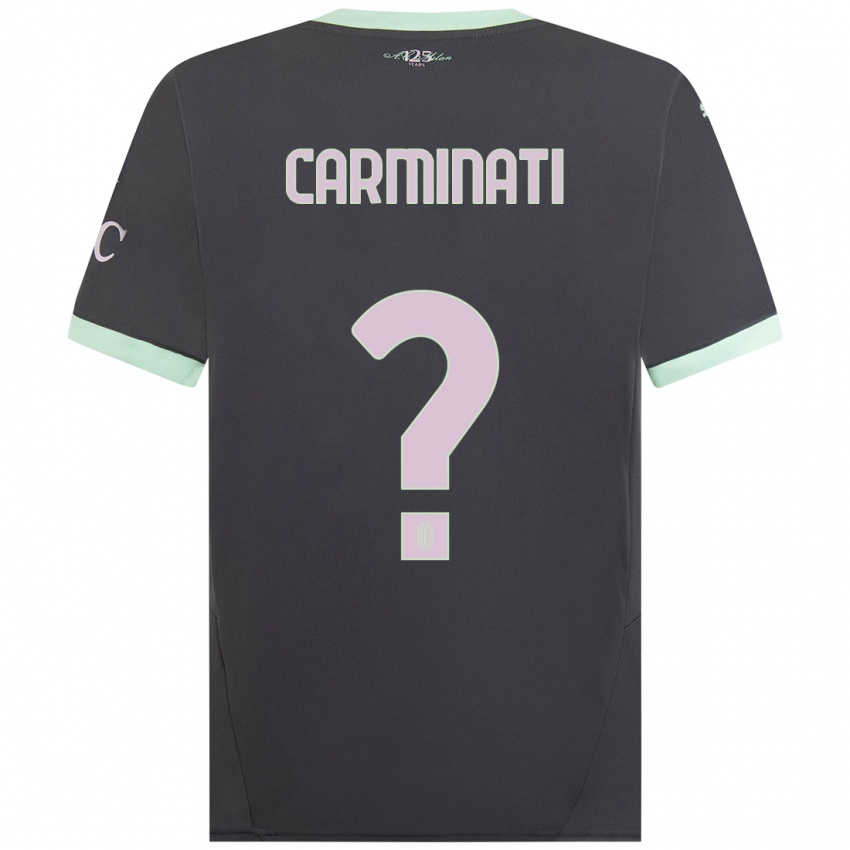 Niño Camiseta Diego Carminati #0 Gris Equipación Tercera 2024/25 La Camisa Argentina