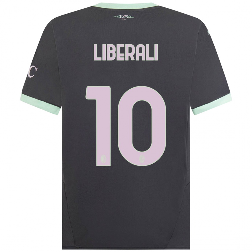 Niño Camiseta Mattia Liberali #10 Gris Equipación Tercera 2024/25 La Camisa Argentina