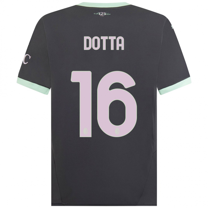 Niño Camiseta Cristiano Dotta #16 Gris Equipación Tercera 2024/25 La Camisa Argentina