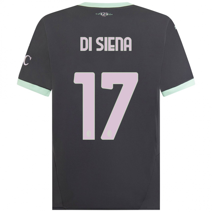 Niño Camiseta Andrea Di Siena #17 Gris Equipación Tercera 2024/25 La Camisa Argentina