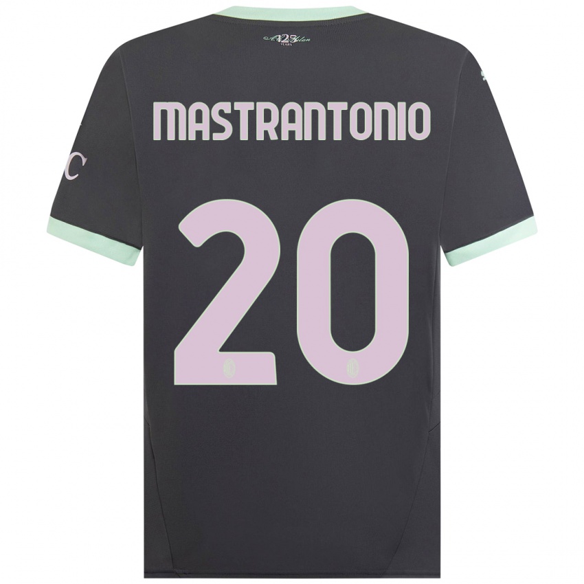 Niño Camiseta Davide Mastrantonio #20 Gris Equipación Tercera 2024/25 La Camisa Argentina