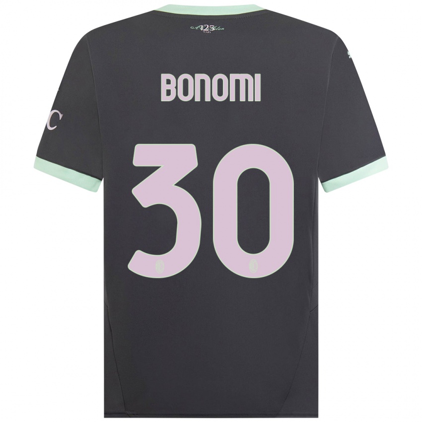 Niño Camiseta Alessandro Bonomi #30 Gris Equipación Tercera 2024/25 La Camisa Argentina