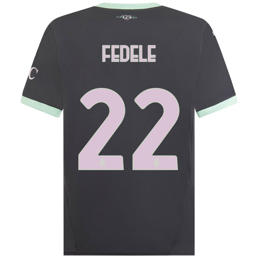 Niño Camiseta Noemi Fedele #22 Gris Equipación Tercera 2024/25 La Camisa Argentina