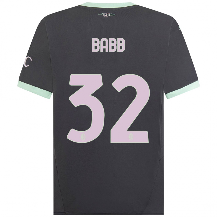 Niño Camiseta Selena Delia Babb #32 Gris Equipación Tercera 2024/25 La Camisa Argentina