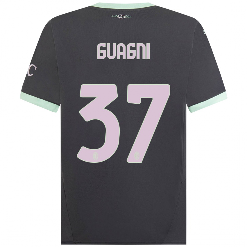 Niño Camiseta Alia Guagni #37 Gris Equipación Tercera 2024/25 La Camisa Argentina