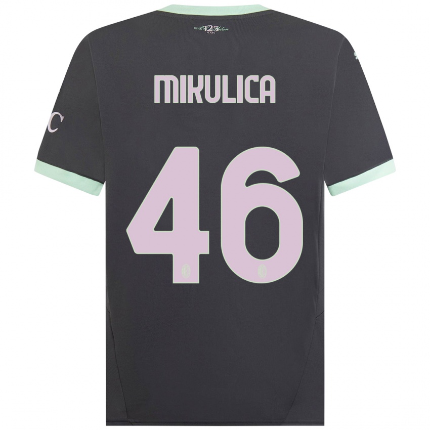 Niño Camiseta Petra Mikulica #46 Gris Equipación Tercera 2024/25 La Camisa Argentina