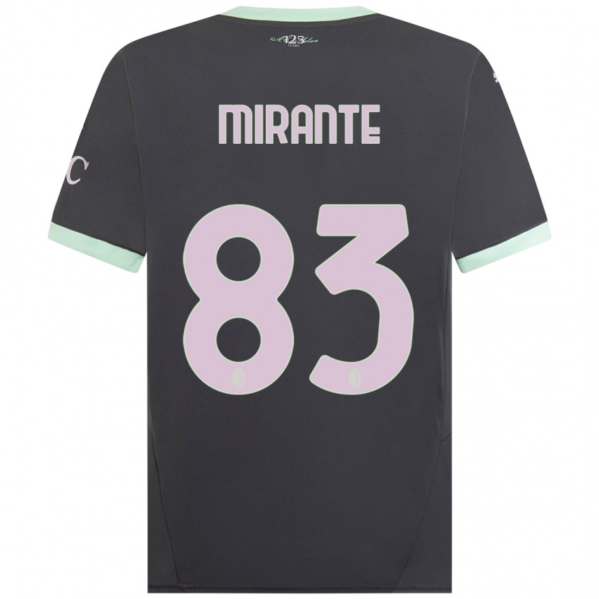 Niño Camiseta Antonio Mirante #83 Gris Equipación Tercera 2024/25 La Camisa Argentina