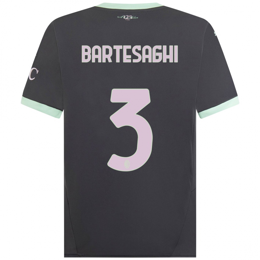 Niño Camiseta Davide Bartesaghi #3 Gris Equipación Tercera 2024/25 La Camisa Argentina