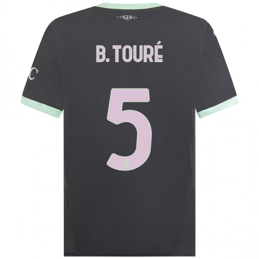 Niño Camiseta Fode Ballo-Toure #5 Gris Equipación Tercera 2024/25 La Camisa Argentina