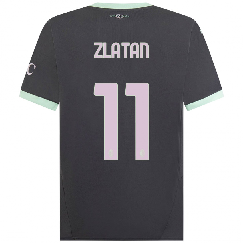 Niño Camiseta Zlatan Ibrahimovic #11 Gris Equipación Tercera 2024/25 La Camisa Argentina