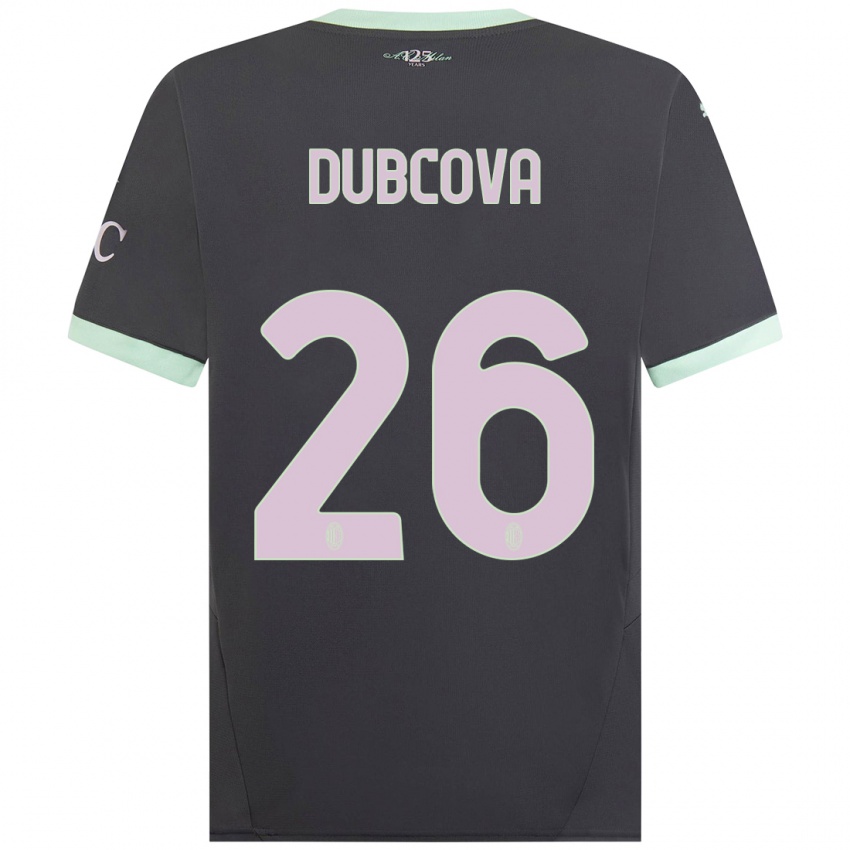 Niño Camiseta Michaela Dubcova #26 Gris Equipación Tercera 2024/25 La Camisa Argentina