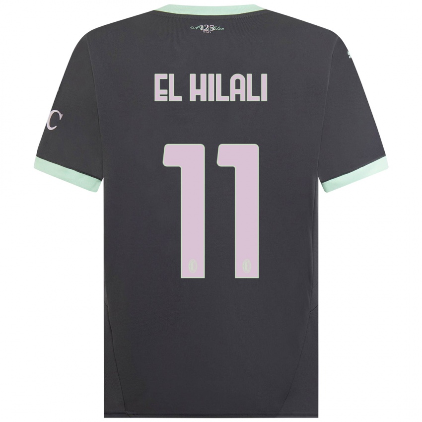 Niño Camiseta Youns El Hilali #11 Gris Equipación Tercera 2024/25 La Camisa Argentina