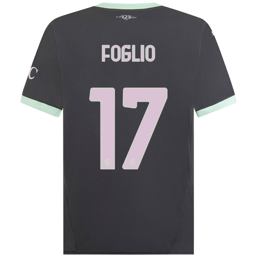 Niño Camiseta Christian Foglio #17 Gris Equipación Tercera 2024/25 La Camisa Argentina