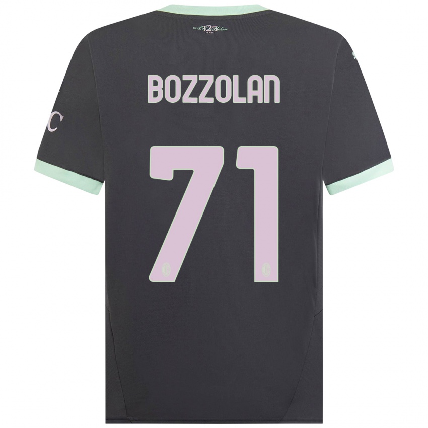 Niño Camiseta Andrea Bozzolan #71 Gris Equipación Tercera 2024/25 La Camisa Argentina