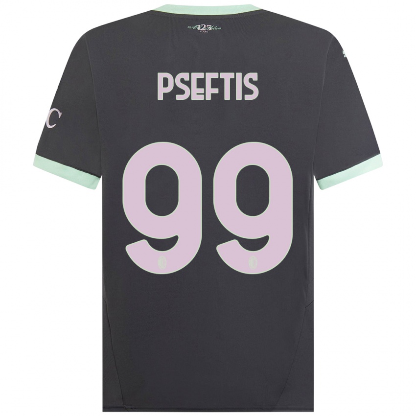 Niño Camiseta Fotios Pseftis #99 Gris Equipación Tercera 2024/25 La Camisa Argentina